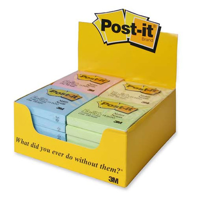 Post-it® Post-it Notes, 3"x3", PDper Pack, Assorted Pastel | Wayfair