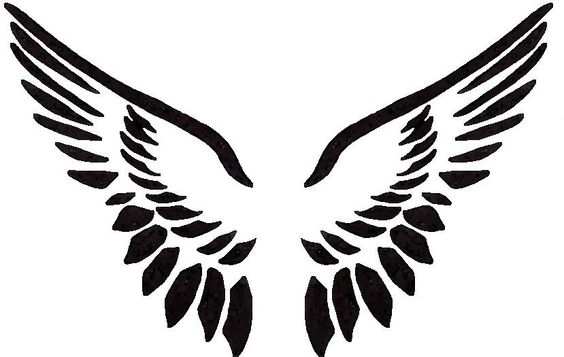 Simple angel wings template angel wing transparent clip art ...