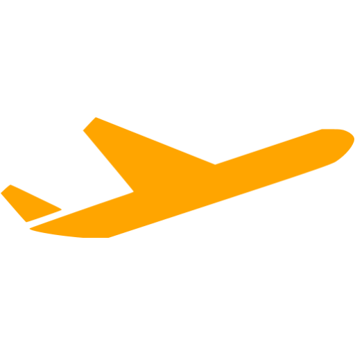 Orange airplane 57 icon - Free orange airplane icons