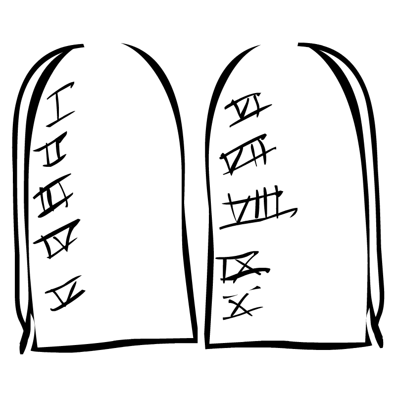 Ten Commandments Tablets Clipart