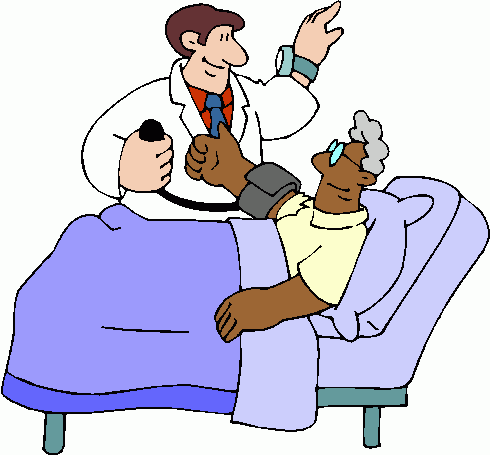 Nurse helping patient clipart
