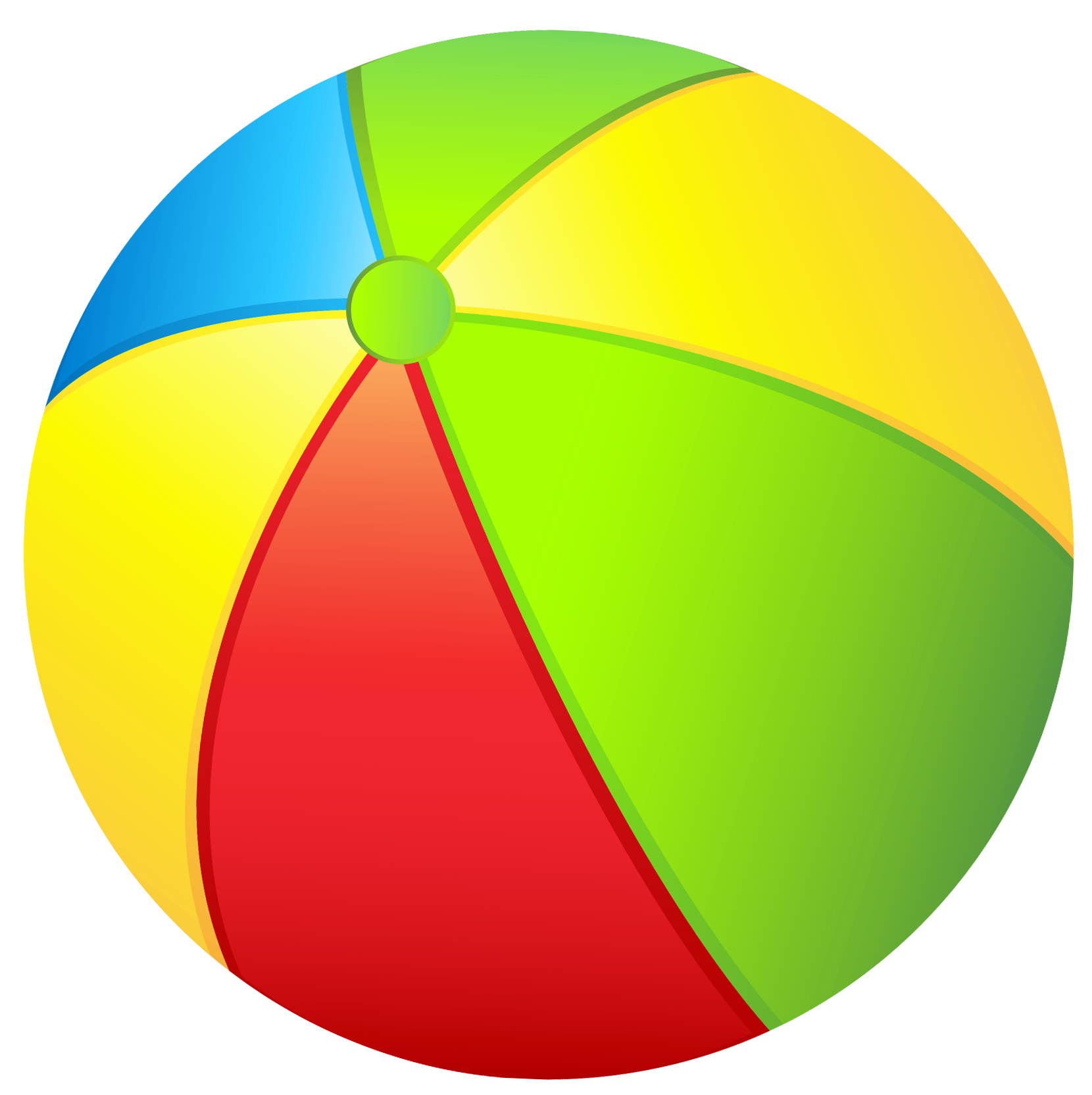 Free cartoon beach ball clipart image #4340