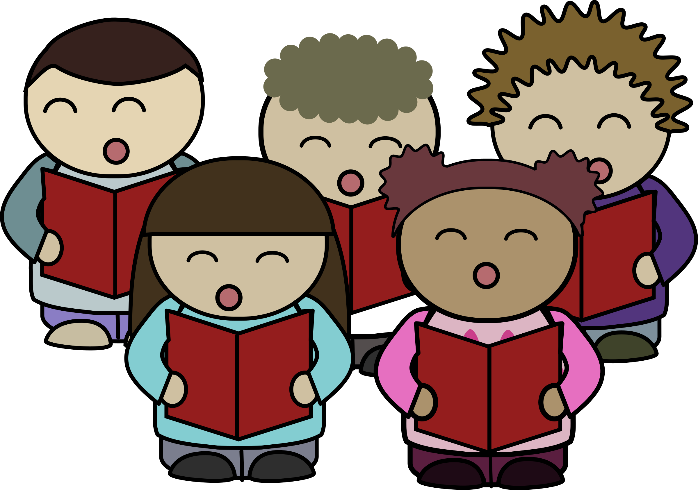 Choral reading clipart