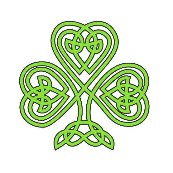 Clip Art: celtic shamrock flower treehugger ...