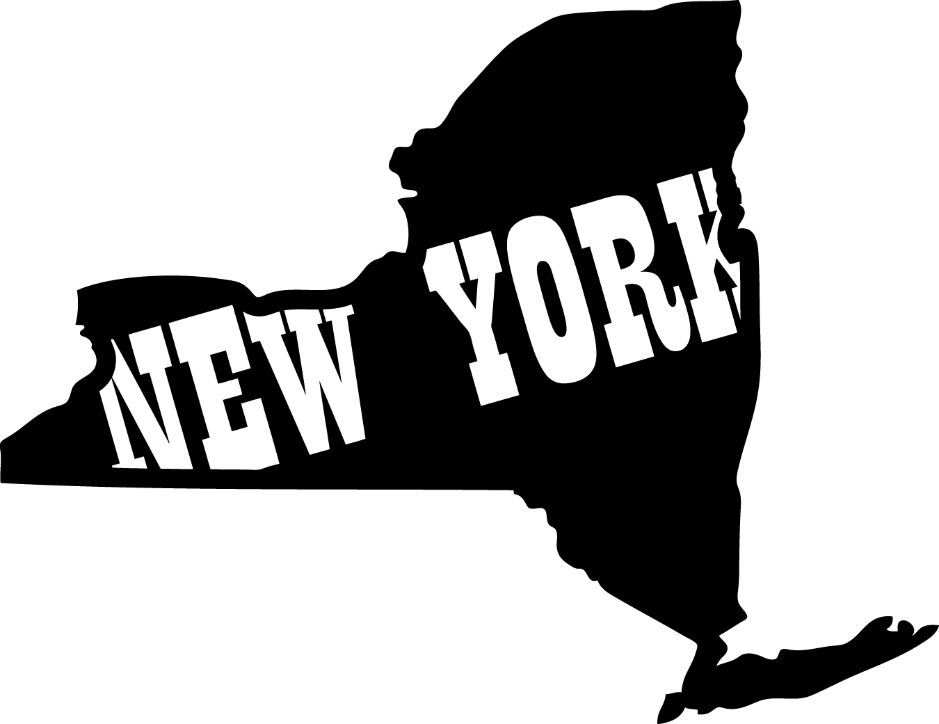 New York State Outline 3 (NY27) [NY27] - $4.99 : Eyecandy Decals ...