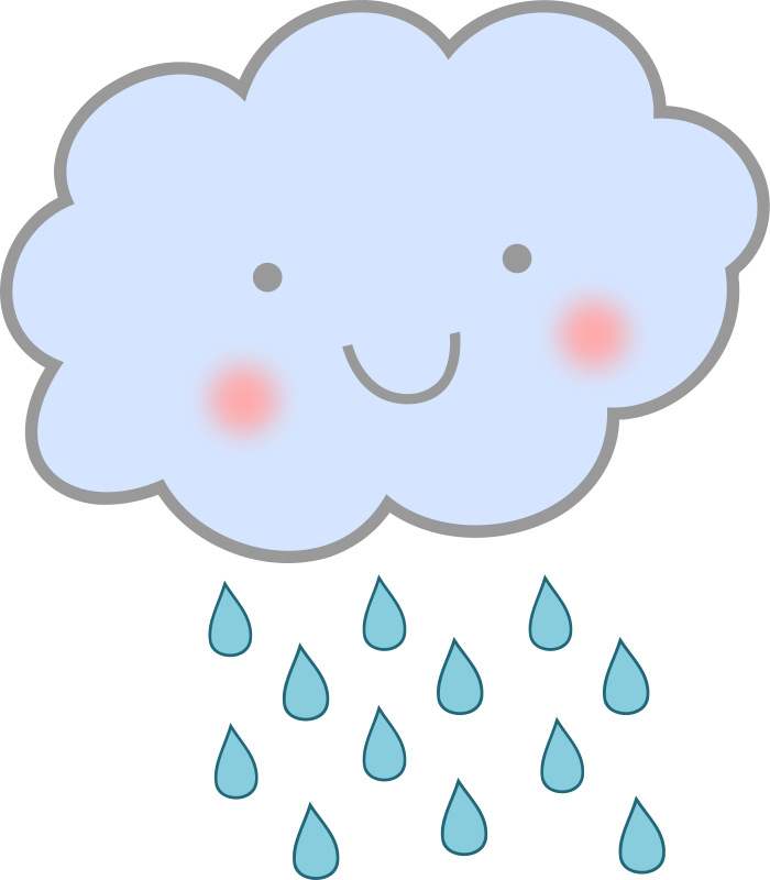 Free Cute Cartoon Rain Cloud Clip Art