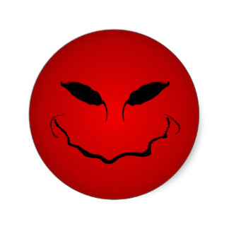 Red Smiley Face Stickers, Red Smiley Face Sticker Designs