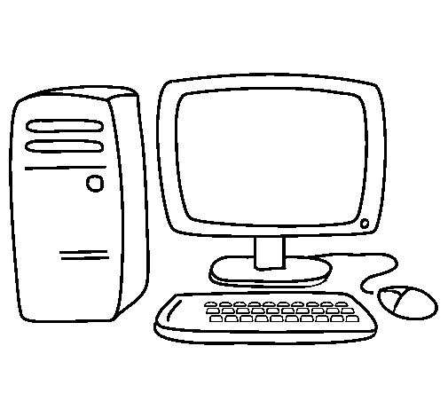 Coloring page Computer 3 to color online - Coloringcrew.