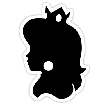 Princess Peach Silhouette" Stickers by Luc Kersten | Redbubble
