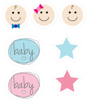 Cute baby shower graphics that you can print from home