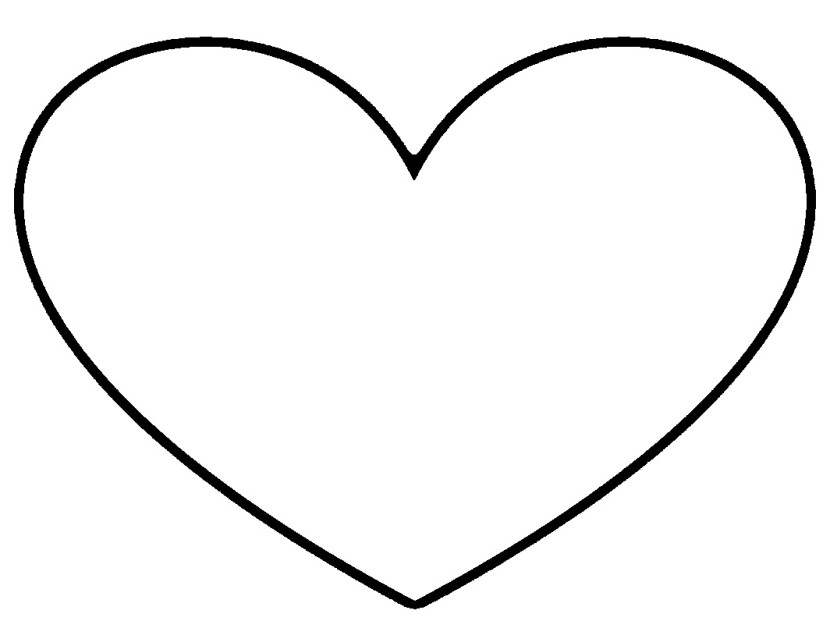 Hearts clip art black and white