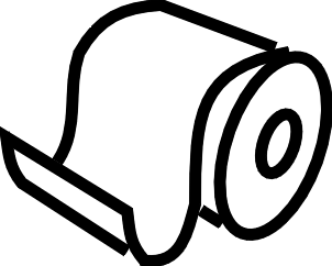 ClipArt Of A Toilet Paper In Black And White - ClipArt Best