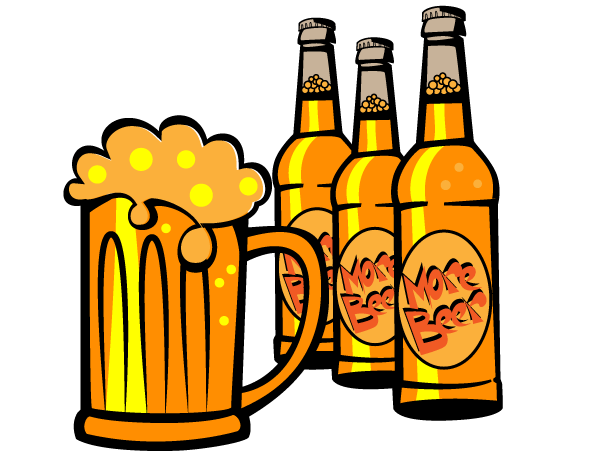 Cartoon beer bottle clipart