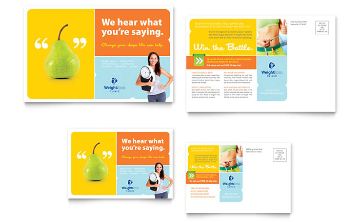 Weight Loss Clinic Brochure Template Design