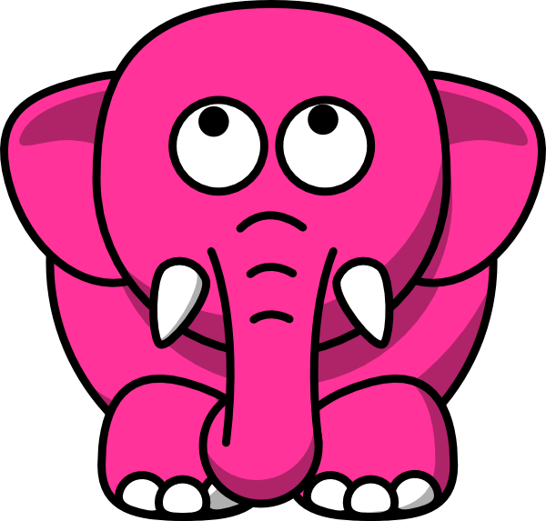 Pink Elephant Clip Art - vector clip art online ...