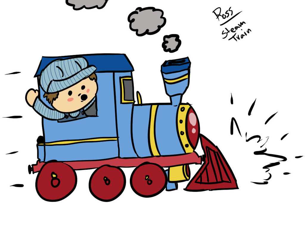Steam train animated clipart