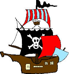 Pirate ship outline clip art - Clipartix