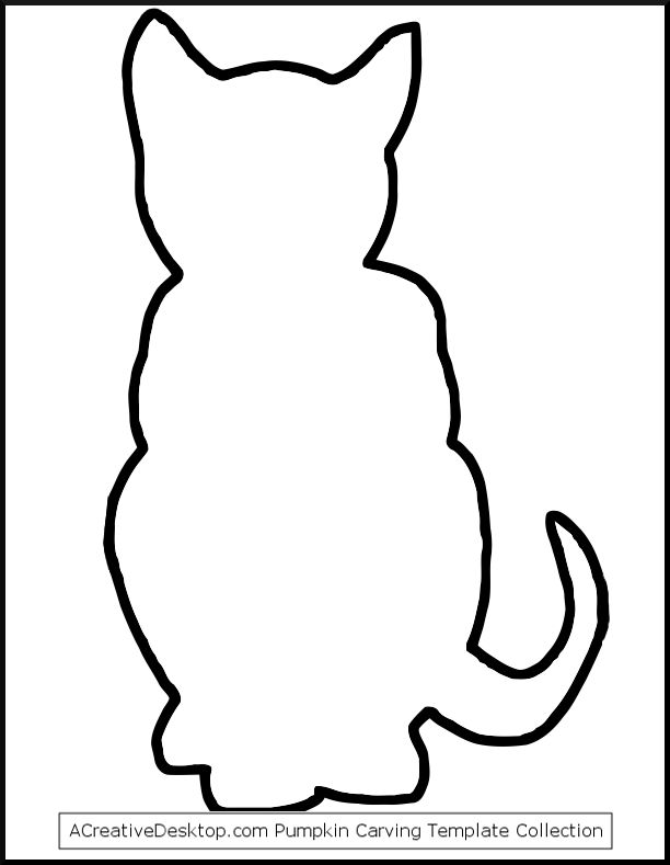 Cat Face Outline Clipart