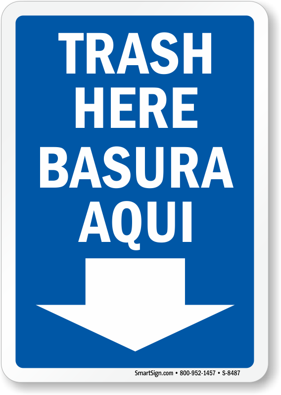 Trash Only Signs - Deposit Trash Here Signs