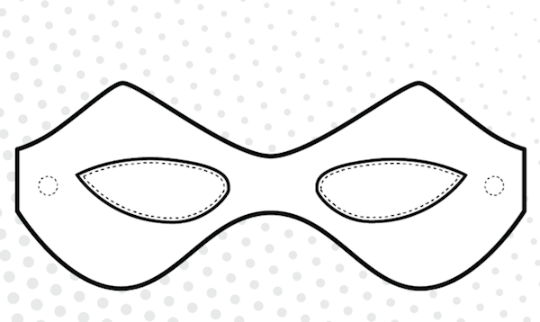 Super Hero Mask Template - Free Clipart Images