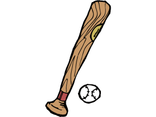 Picture Of Baseball Bat And Ball