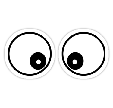 Googly Funny Cartoon Eyes - Toon T-Shirt & Top" Stickers by ...