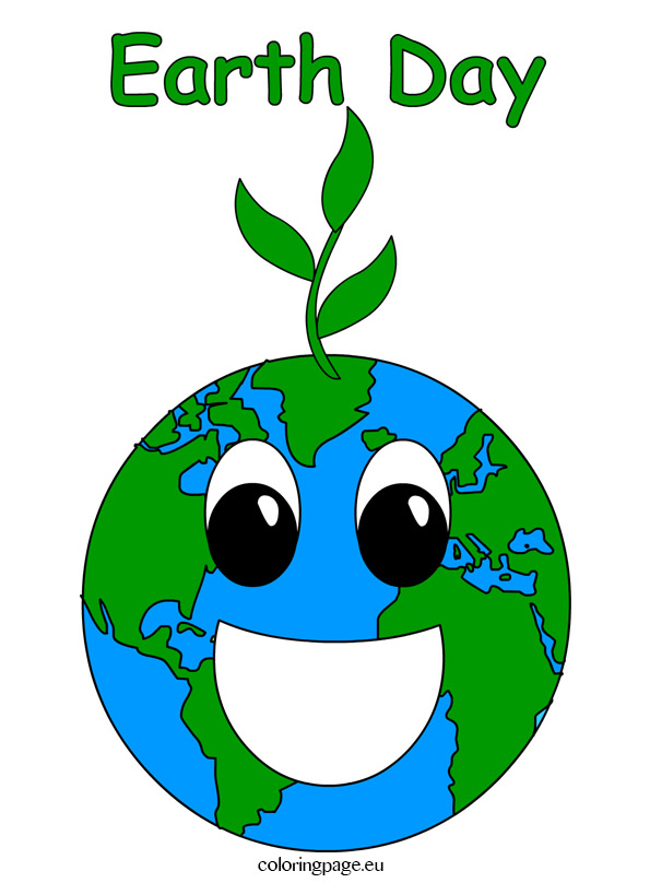 Earth Day 2016 clip art | Coloring Page