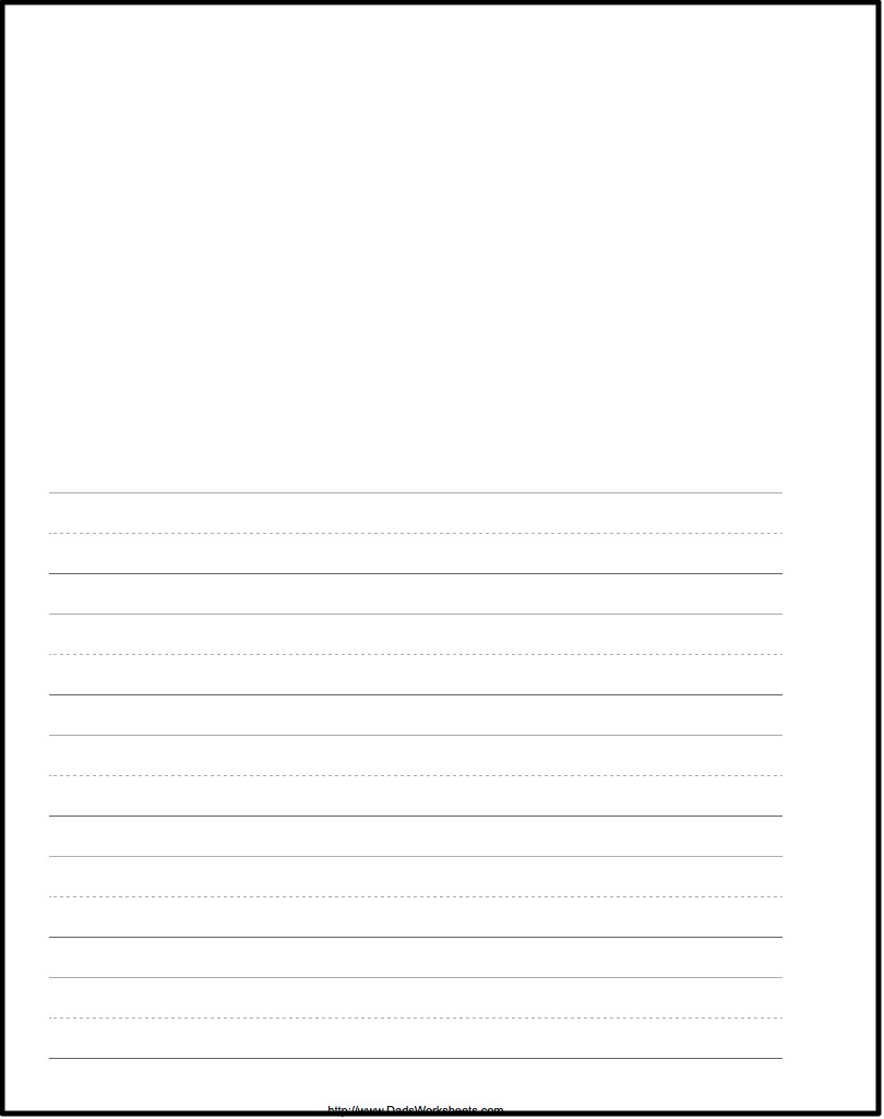 Blank Top Handwriting Paper