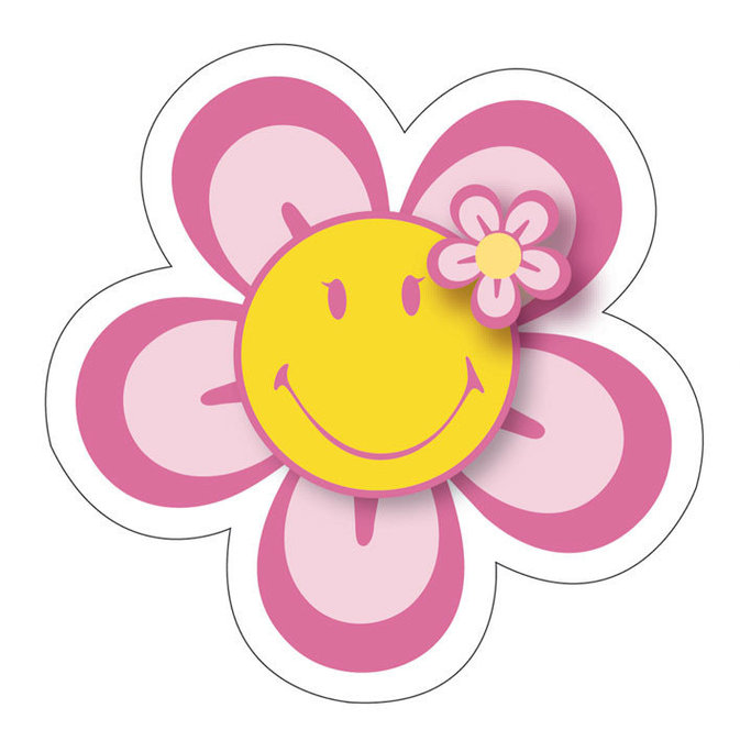 Smiley Flower Clipart - Free to use Clip Art Resource