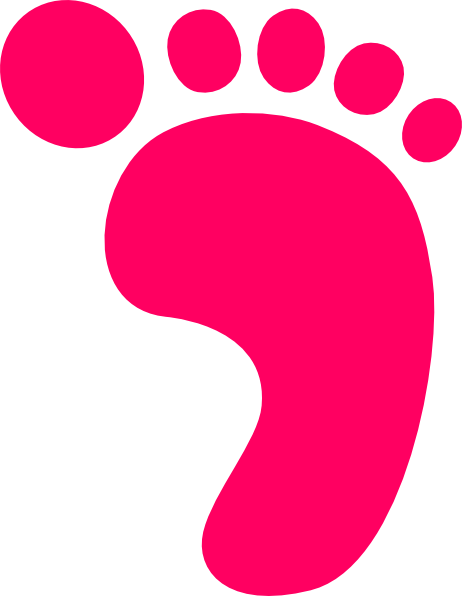 free baby girl footprint clipart - photo #17