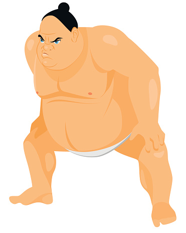 Cartoon Of Sumo Wrestling Clip Art, Vector Images & Illustrations ...