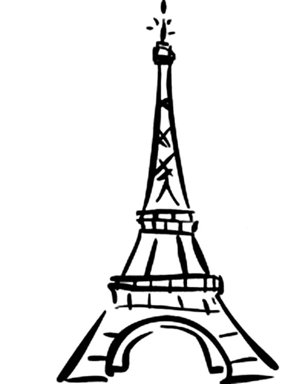 Best Photos of Paris Eiffel Tower Outline - Eiffel Tower Template ...