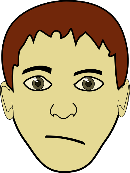 Brown Hair Boy Face Clip Art - vector clip art online ...