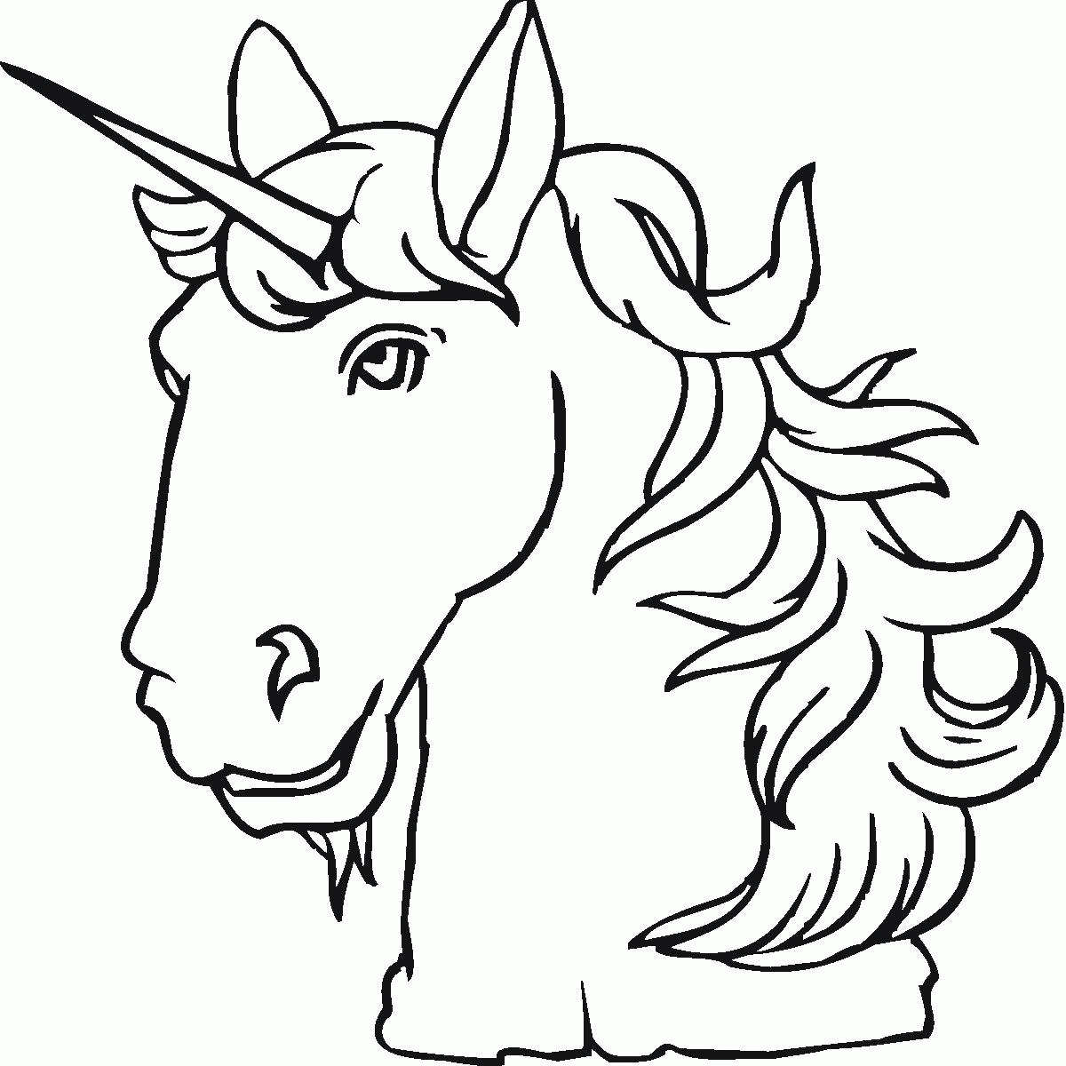 Unicorn Head Coloring Pages - ClipArt Best