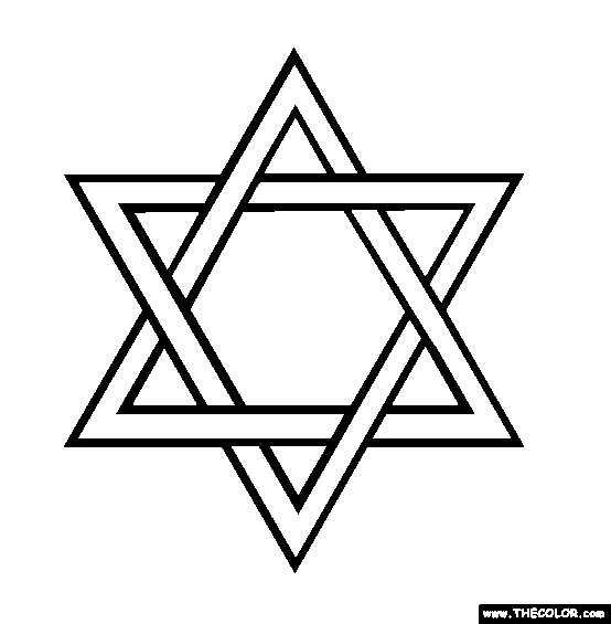 Star of David Coloring Page | Free Star of David Online Coloring