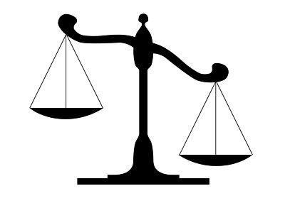 Judicial scales clipart