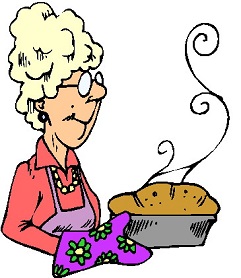 570 views Woman baking bread clipart