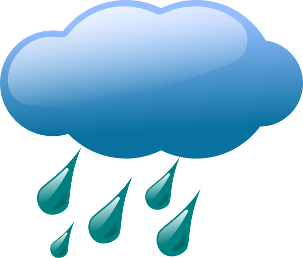 Weather clipart image cloudy with rain
