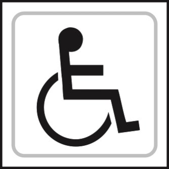 426 views Disabled Toilet Symbol Braille Sign | Taktyle Braille Signs ...