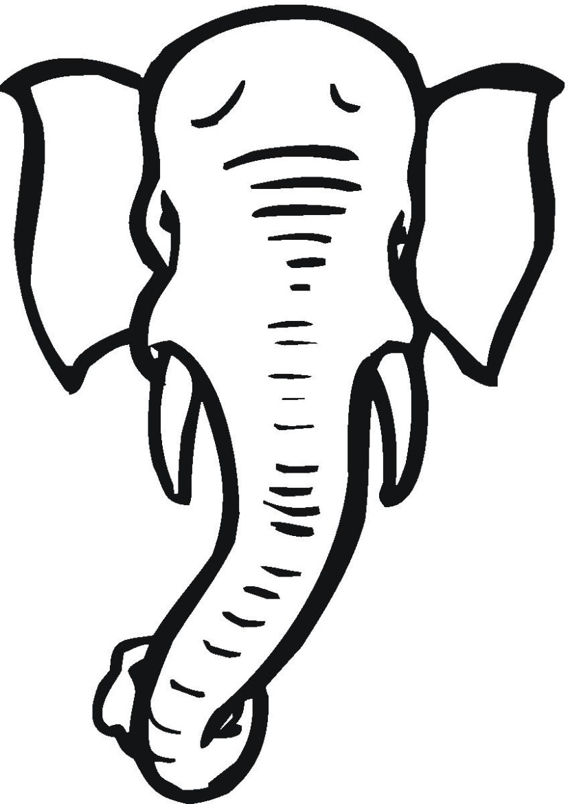 Best Elephant Clipart Black and White #28168 - Clipartion.com
