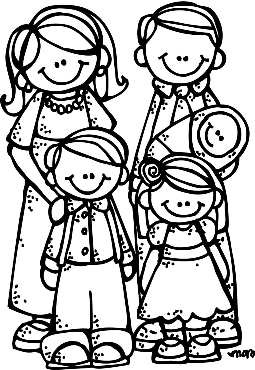 Image of Family Clipart Black and White #10692, Family Clip Art ...