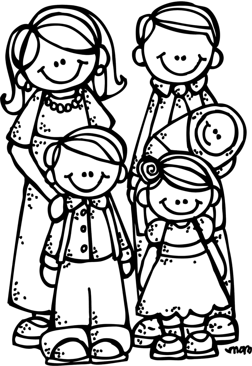 1,057 views Image of Family Clipart Black and White #10692, Family Clip Art ...