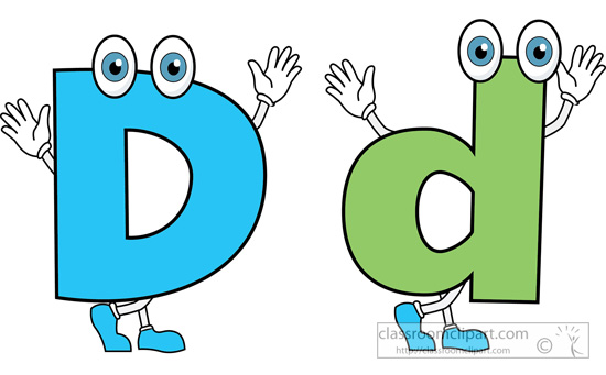 Alphabets : letter-alphabet-D-upper-lower-case-cartoon : Classroom ...