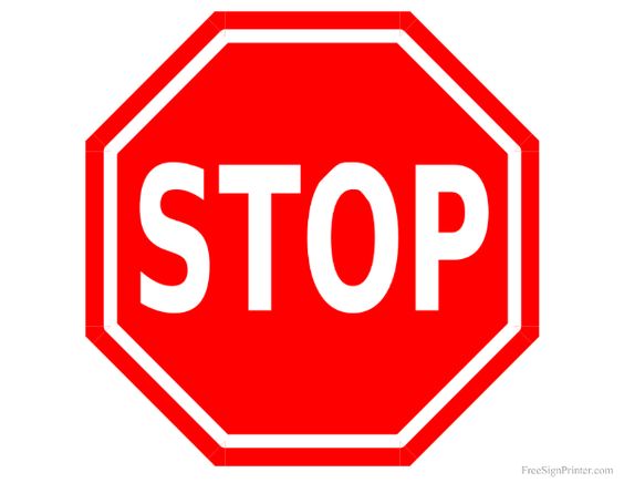 Children, Stop signs and The back