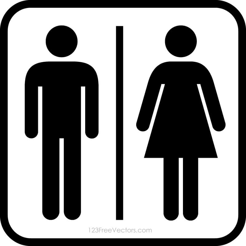 Male Female Restroom Symbols | 123Freevectors