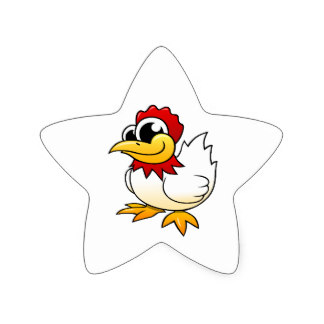 Happy Chicken Hen Cartoon Stickers | Zazzle