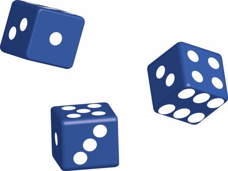 Animated shaking dice clipart