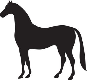 Horse clip art silhouette