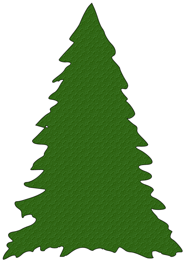 Free christmas tree outline clipart