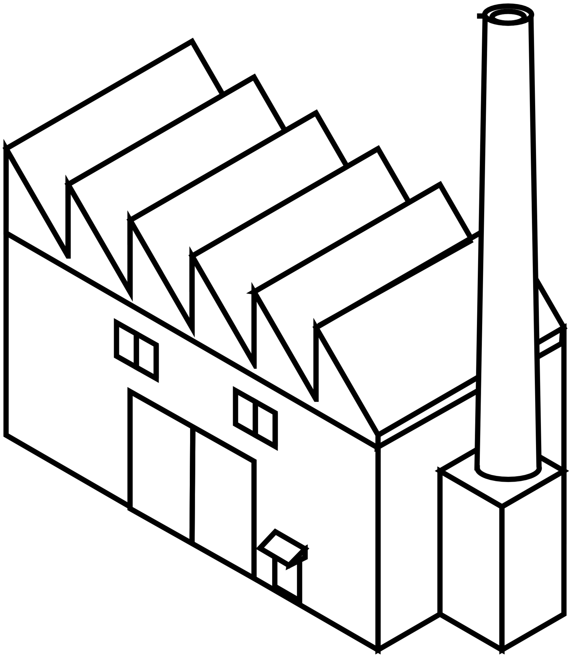 Black And White Factory Clipart - Free to use Clip Art Resource